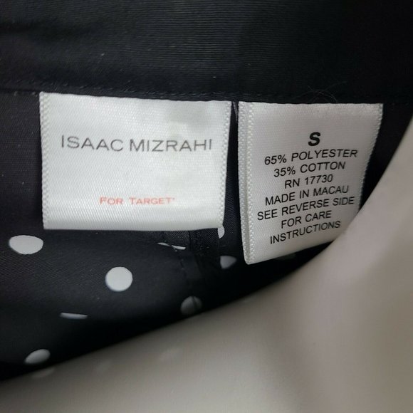 ISAAC MIZRAHI Target Solid All Black Long Trenchcoat Jacket Womens Size S Small - Picture 5 of 6